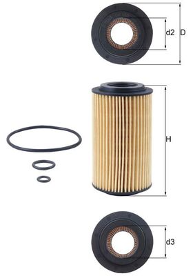 Mahle (OX 153 D3) масляный фильтр